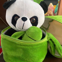 Cute Panda Plush with Bamboo