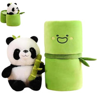 Cute Panda Plush with Bamboo