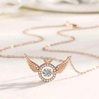 Rose Gold Angel Wings Pendant Chain